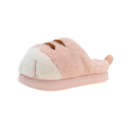 New Adorable Kitty Claw Slippers Women's Home Shoes Non Slip Furry Mules Female Fashion Warm Fluffy Slides Outdoor Cat Slippers